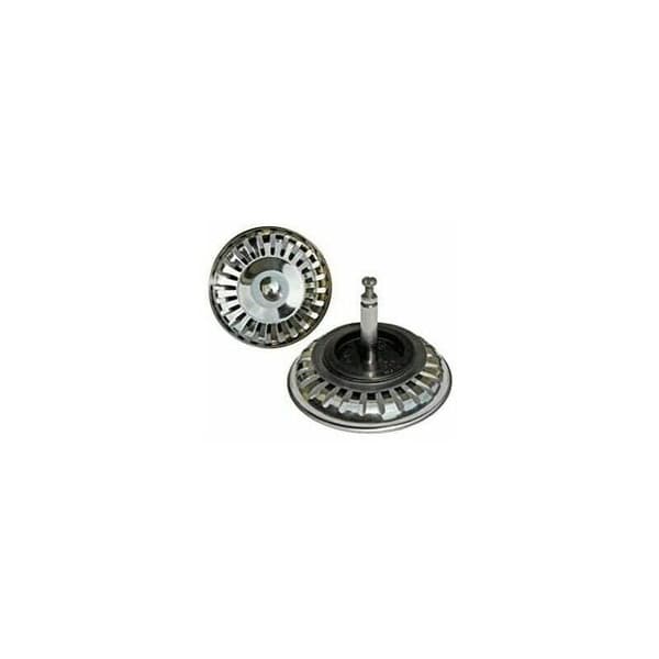2 STK Universal Kurveventil 8cm Rustfrit Stål Køkkenvask Filter Vaskeprop, af DEBUNS