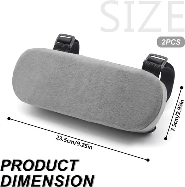 2 stk. - Armlenepute Albuearmputer Komfortable trekk Avtakbare puter Polyester for kontorstoler, bilseter og spillestoler 23,5*7,5*3cm_yu