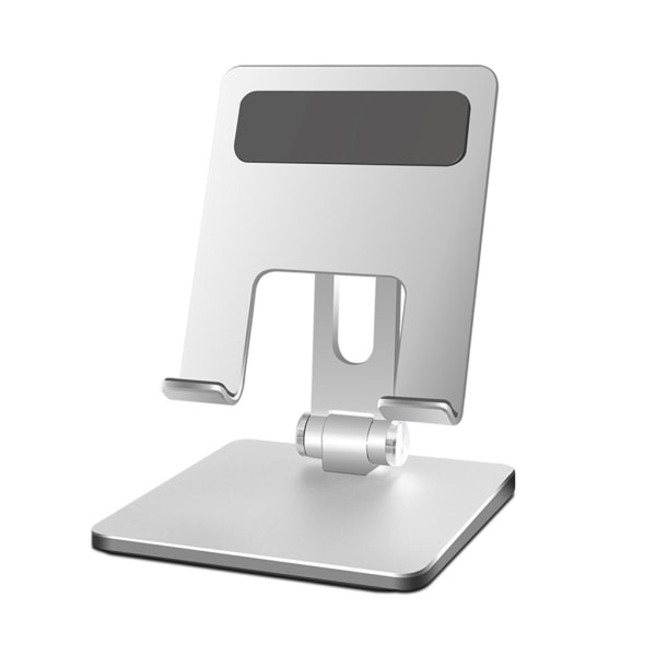 Tabletstil Fällbart tabletholder Bordsstil i aluminium Dobbelt justerbar vinkel 180° Halkfri for Mini/Air Silvergrå