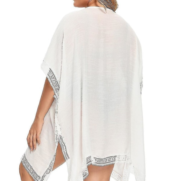 Oversized Dame Kaftan Strandklær Halve Ermer Bikini Cover Up