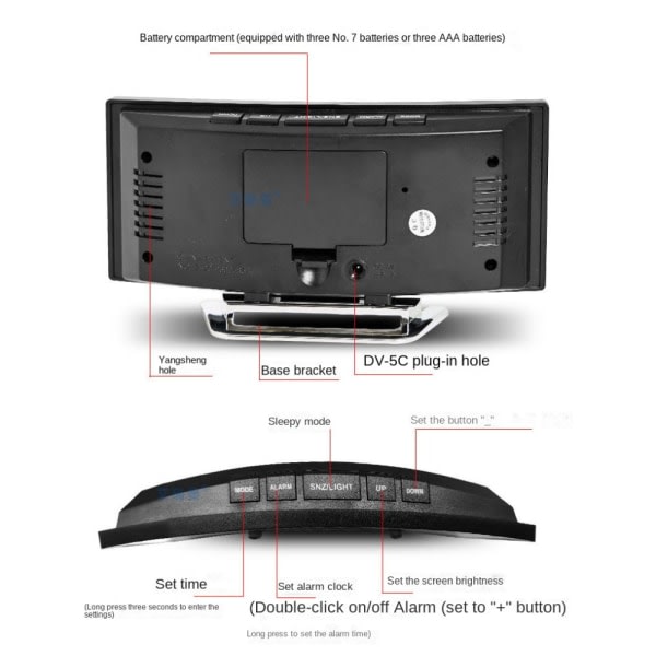 Väckarklocka Elektronisk klocka Desktopklocka