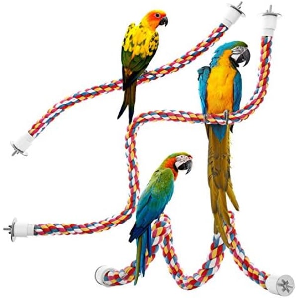 Fågelrep Sittpinnar, Leksaker för Papegojor 53 cm Rep Bungee Fågelleksak (53 cm) [1-pack] Flerfärgad 53 cm Flerfärgad 53 cm Flerfärgad 53 cm