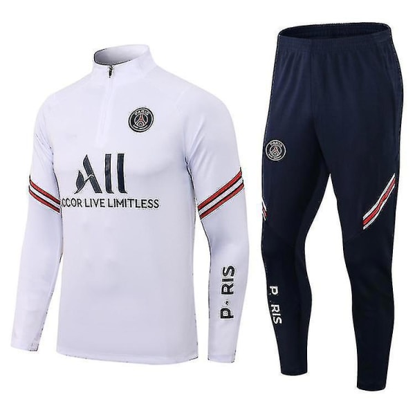 2021 fotboll Paris tröja jacka sportdräkt Caddy vuxen kostym white 18 155cm white