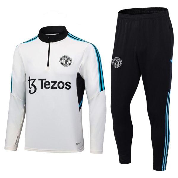 23-24 Manchester United Valkoinen Pitkähihainen Setti Lapsille 10# 10#