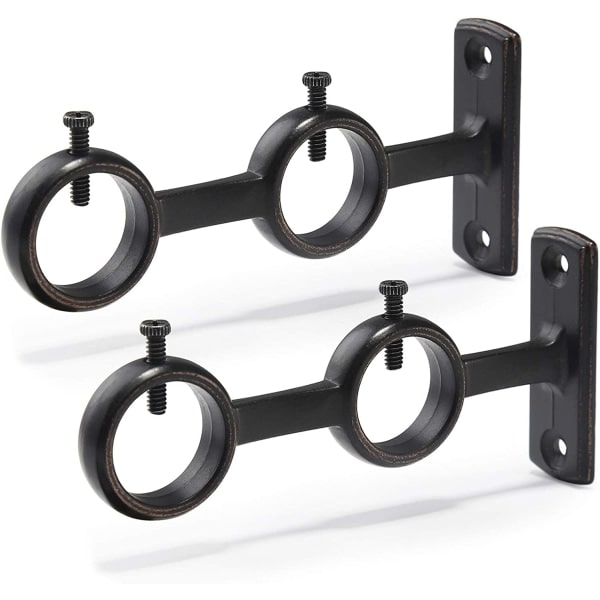 2 stk dobbel gardinstangsholder, stue, gardinstangskrok