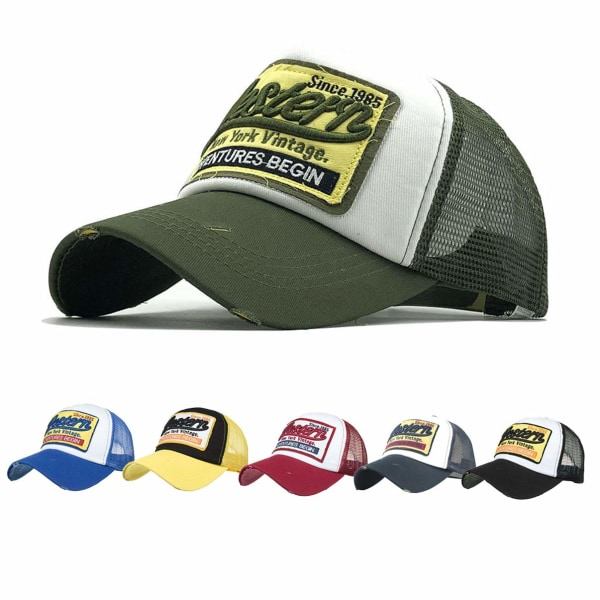 Cap Sommar Halv Mesh Hatte til Mænd Kvinder Broderet Cap Casual Hatte Hip Hop Trucker Kepsar Vasket Cap