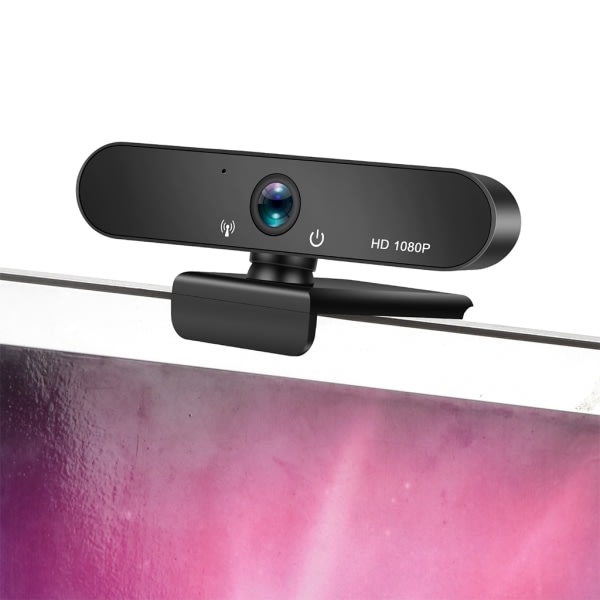 1080P Webbkamera med Mikrofon Flexibel Rotationskamera Plug&Play för Hemmakontor