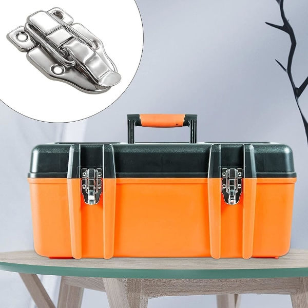 Rostfritt Stål Robust Lås Toggle Catch Resväska Trälåda Case Lås Låsbar Låsspänne För Case Verktygslåda Hantverkslådor Garderob Låda Ca