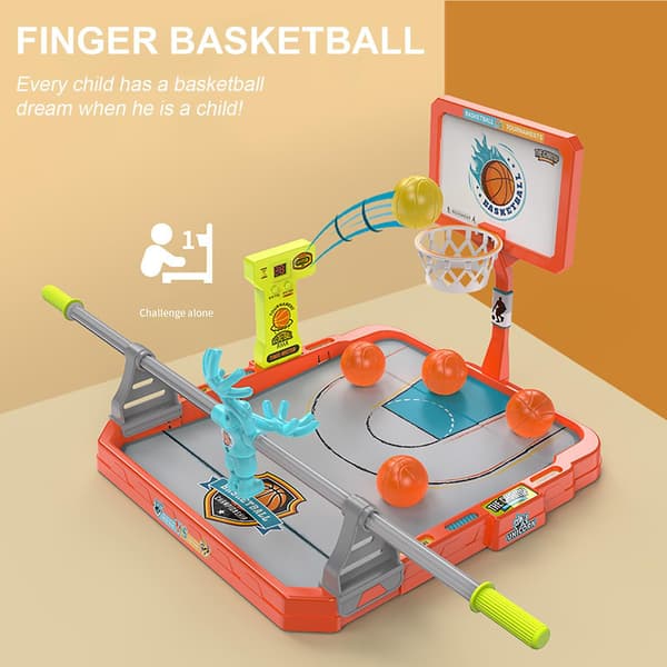 Barnens skrivbordsbasketställ Dubbel interaktiv fingertippsskjutleksak