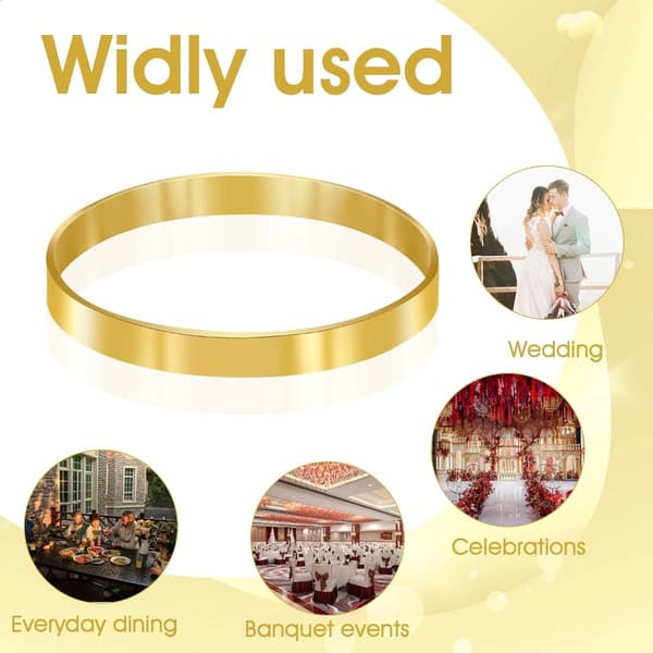 12 stk. metal servietringe guld - elegant servietring - juleservietringe - boho rund servietring guld til bryllupper - festmiddag