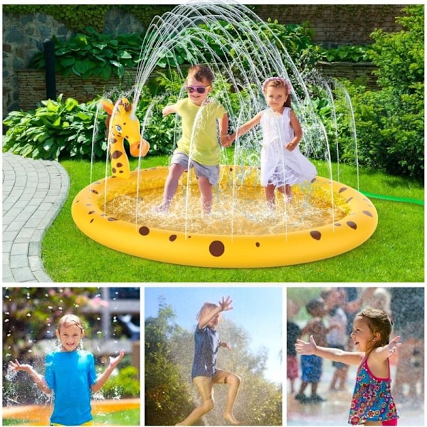 Sprinkler-lelut, puhallettava uima-allas lasten leikkikenttä vesisuihkumatto, ulkokäyttöön pojille ja tytöille 3 4 5 6 7 8 -vuotiaille