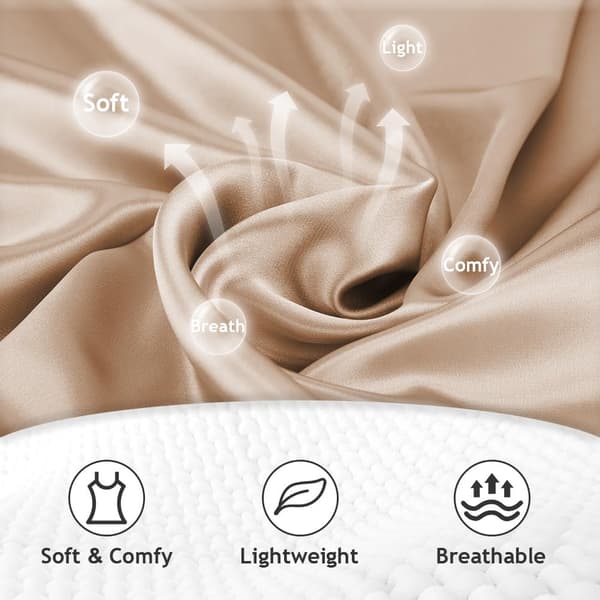 Barn Silke Satin Pyjamas, 2-delt Kortsermet PJs Sett for Gutter & Jenter, Myk Nattøy
