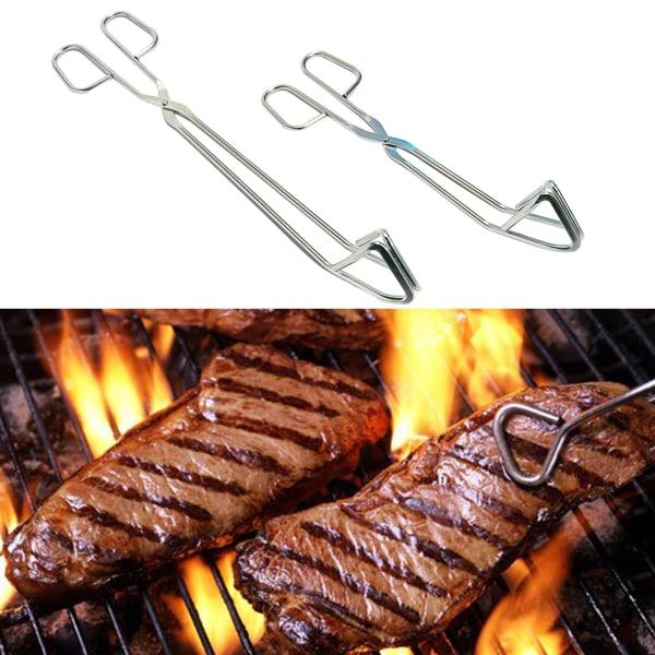 Rostfritt stål multifunktionsmat Vändspatel Tångklämma för brödägg BBQ Hamburgerbiffar Pannkaka kökstång 24cm