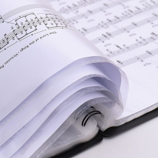Galaxy A4-pappersnotmapp f?r f?rvaring af g-klav musikbordsmapp (30 sider)