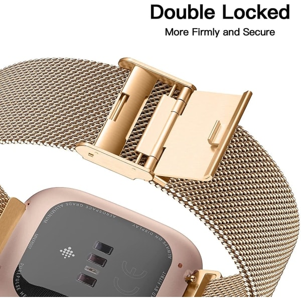 Fitbit Versa 2 Ranneke Säädettävä Ruostumaton Teräs