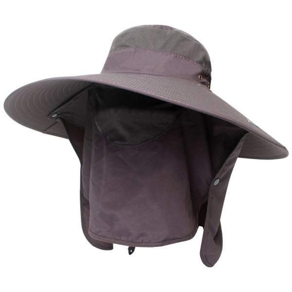 Solhatt for fiske, sommer, utendørs klatring (khaki