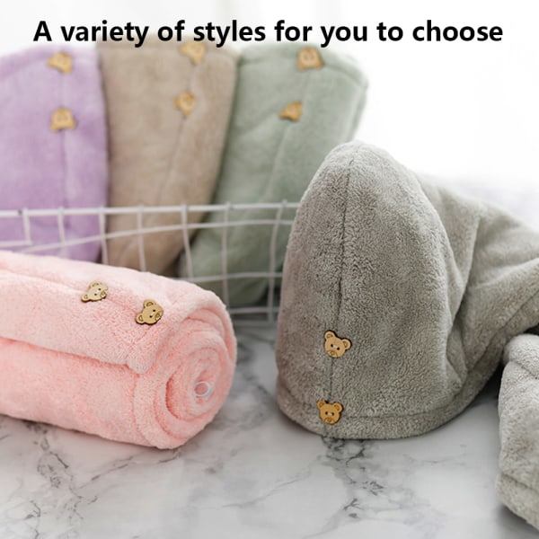 TG Superabsorberande Mikrofiber Hårhandduk Grön