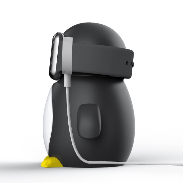 Apple Watch Cute Penguin Silikon Laddningsbas Bordsladdningsställ Hållare (utan laddare)