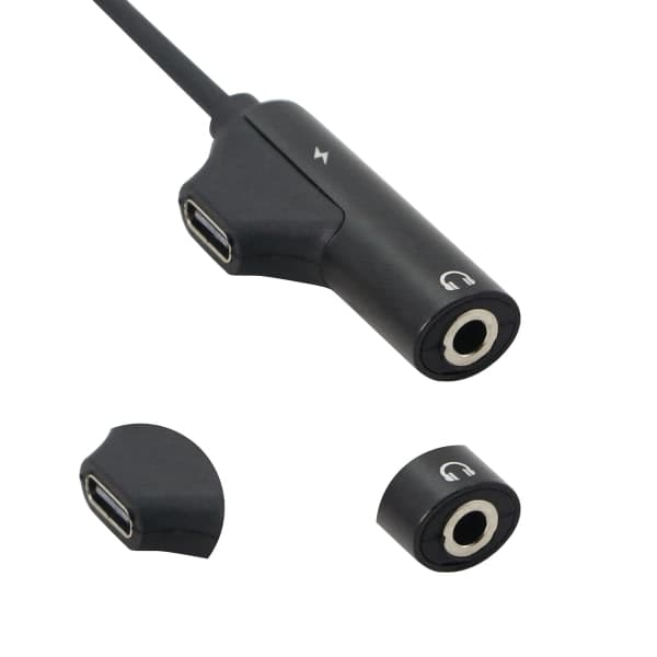2 stk. Hovedtelefonadapter 2 i 1 USB C til 3,5 mm, Type C til AUX-lyd_yux