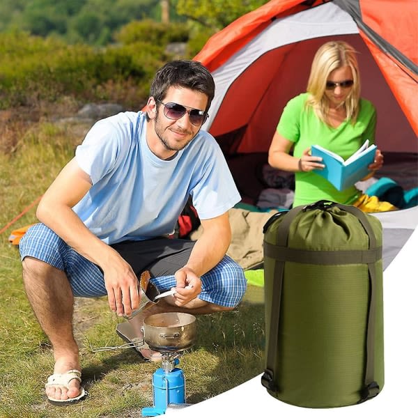 Compression Stuff Bag, Sovsäck Förvaring Prylpåse Organizer Vattentät Camping Vandringsryggsäck