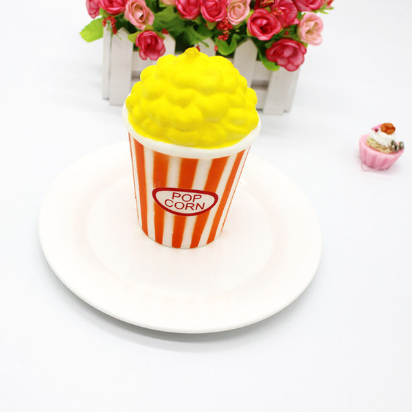 Sødt popcorn-klemme legetøj Stressaflastende klemme squishy bolde Klassepriser Fest favoriserer fidget legetøj til børn Voksne 0.07 null - Red plus yellow