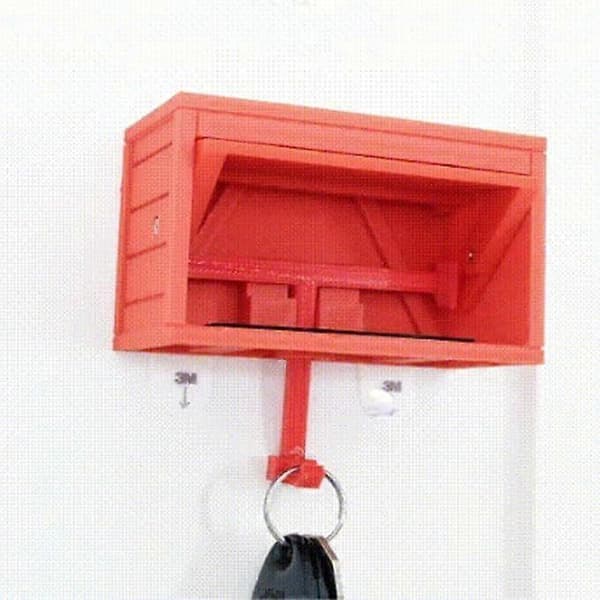 Car Garage Key Holder with Opening Door, Unique Garage Key Holder, 3D Printed Wall Mounted Key Holder for Entry E E
