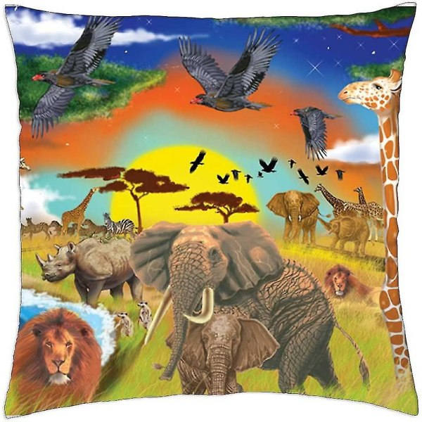 Safariäventyr - Kuddfodral 18\"x18\"