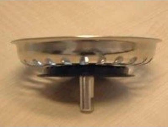 Viega Køkkenvask Si-kurv Prop Stopper, Rustfrit Stål Afløbssi med Prop, 82 mm Diameter, Sølv