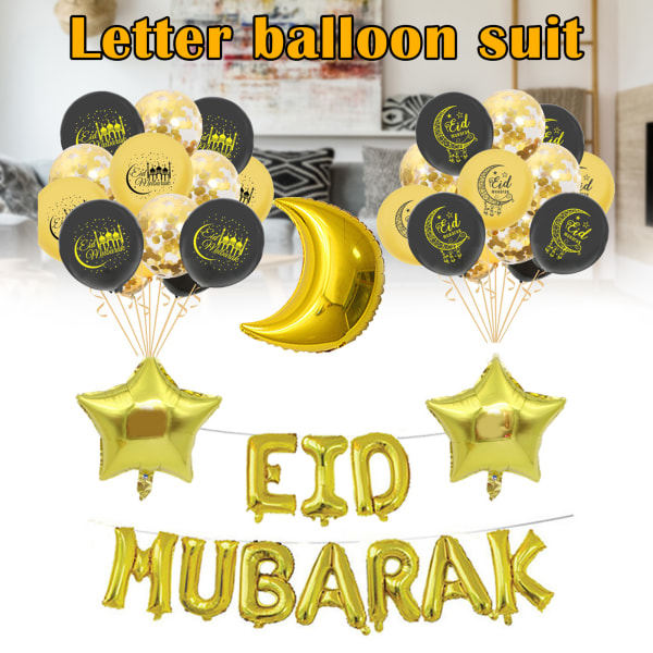Eid Mubarak-ilmapallot ja tarrat Kauniit ilmapallot Ramadan-koristeluun kotiin