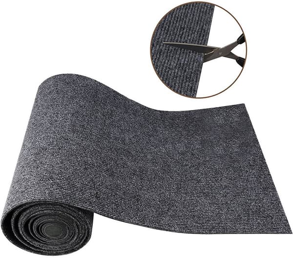 Katteklormatte, selvklebende kuttbar polyester klorepute for sofaer og møbler, khaki, 100 x 30 cm
