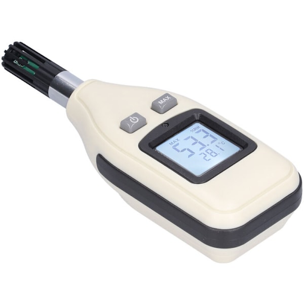 DEBUNS Digital Termometer Hygrometer Hög Noggrannhet Temperatur Luftfuktighetsmätare med Bakgrundsbelyst LCD-skärm (Batteri Ingår Ej)
