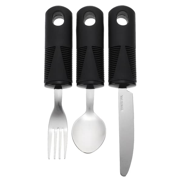 Tilpassbart bestikk, bygget bestikk, voksne, tilpassbart bestikksett, sklisikkert bestikk, tilpassbart matingsbestikk, bestikk for funksjonshemmede
