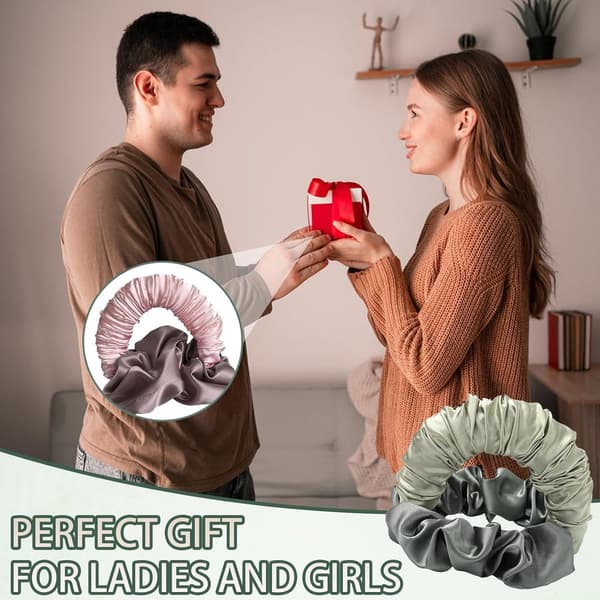 2 stk. - Varmefritt Krøll - Hårkrøller - Hårruller - Krøller uten varme - Myk Søvn Krøll Scrunchie - For langt, medium hår