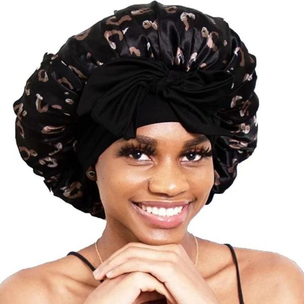 Satin Bonnet for svarte kvinner, Silk Bonnet for krøllete hår