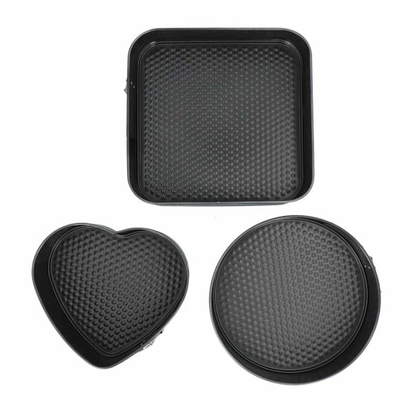 Bageforme i forskellige former - 3 springforme Black Svart