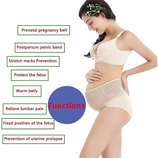 Gravidbelte L 105CM for kvinner Lænd- og bukstøtte Pre