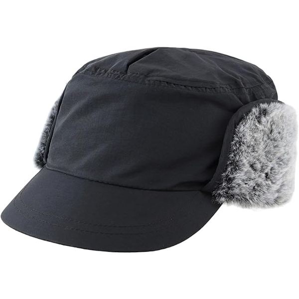 Vinterhat - Vinterhat til mænd - Vinterhat med øreklapper - med skygge - med øreklapper - Skihat - Koldt vejr - Trapperhat