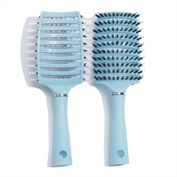 TG Borst Detangling Boar Hair Borsthuvud Scalp Massage Vented Com sininen 1 kpl