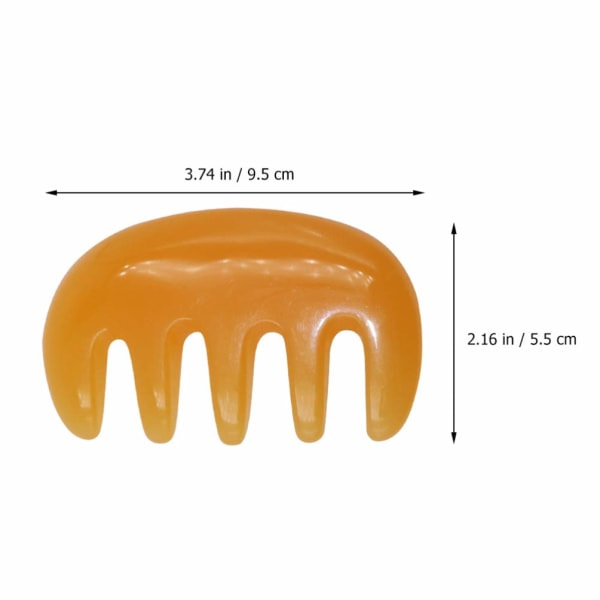 TG 1. klasses Jade Gua Sha Skraber Hårbundt Kam Massage Hårkam Bred Tand