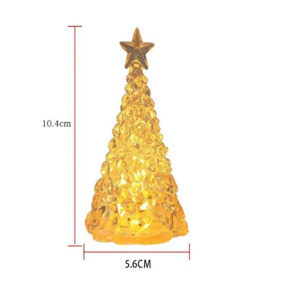 Glödande Julgran Kristall Nattlampa 04 04