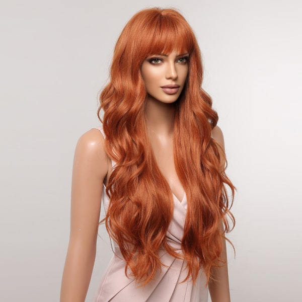 TG M?nniskoh?r Peruker f?r kvinnor Rak peruk med lugg Virgin Remy Hair 150 % densitet