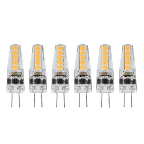 10 st G4 LED-lampor 2W Bi Pin Sockel Dimbar Lampor för Ljuskrona Taklampa Bordslampa Varmvit 3000K AC 12‑24V