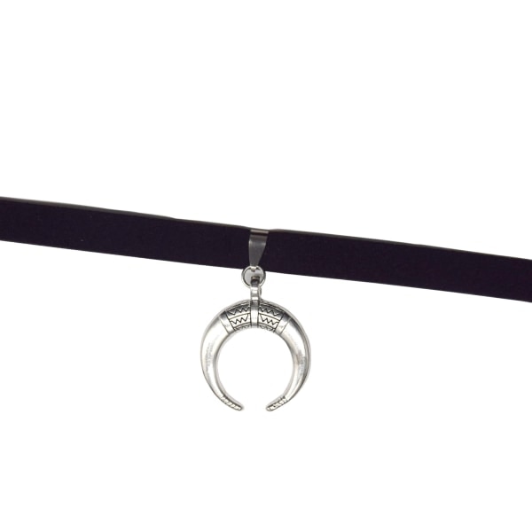 Sametti Punk Choker-kaulakoru Goth Velvet Choker-kaulakoru Kuun korvakorut Party Club Sexy Gothic Femme Korut