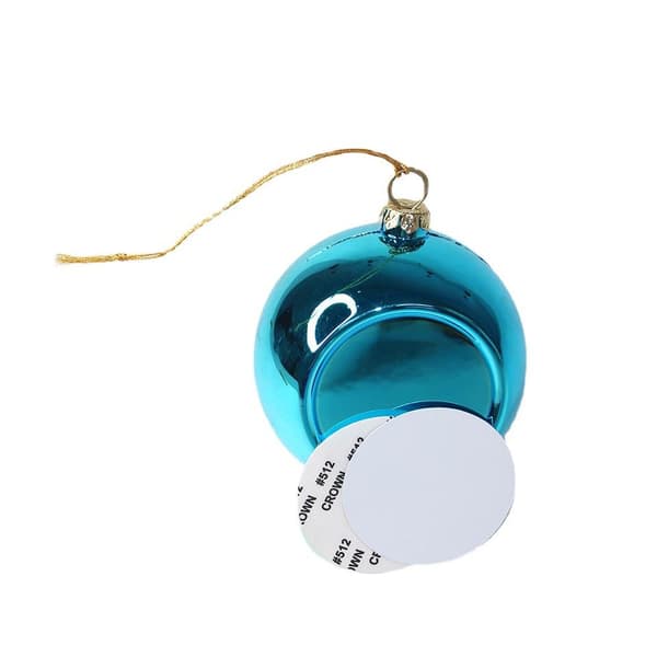Trepyntkule 6 cm Plast Sublimering Julepyntkuler 6-pakning for juletrepynt
