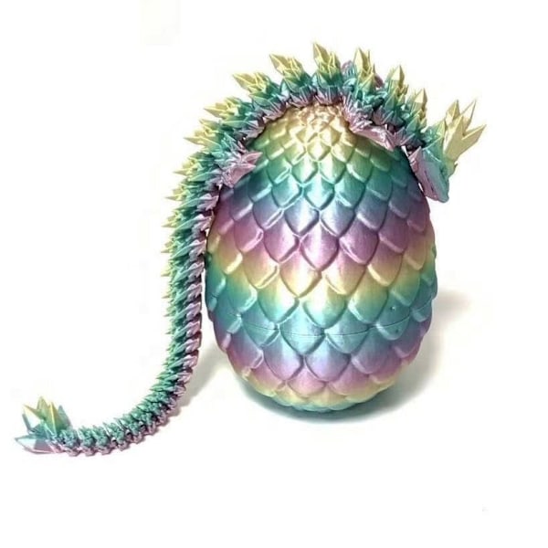 Hot salg 3D-printet drageæg ædelsten krystal drage ornamenter håndlavede gaver drageæg sæt farve dekoration 13cm+30cm