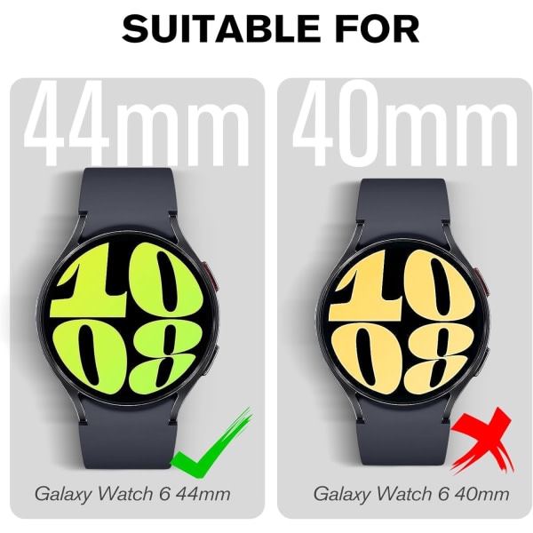 4-pack - case kompatibel med Samsung Galaxy Watch 6 44mm 2023,