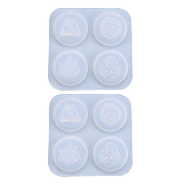 2 stk Religiøst Symbol Stencil Silikon Gel Harpiks Epoxy DIY