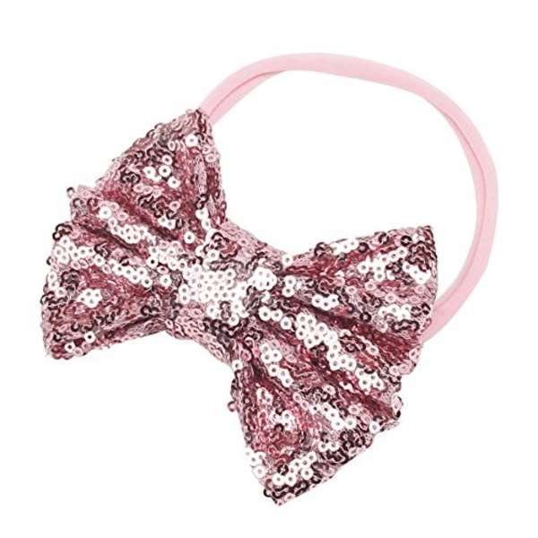 Baby Spädbarn Flickor Hårband Paljettrosett Huvudband Turban Knuten Håraccessoar (Paljetter Rosa) Paljetter Rosa Paljetter Rosa Paljetter Rosa