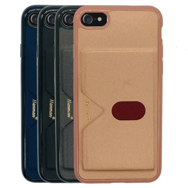 TG Suojaava Smart-kotelo Korttitaskulla - iPhone 8 Harmaa