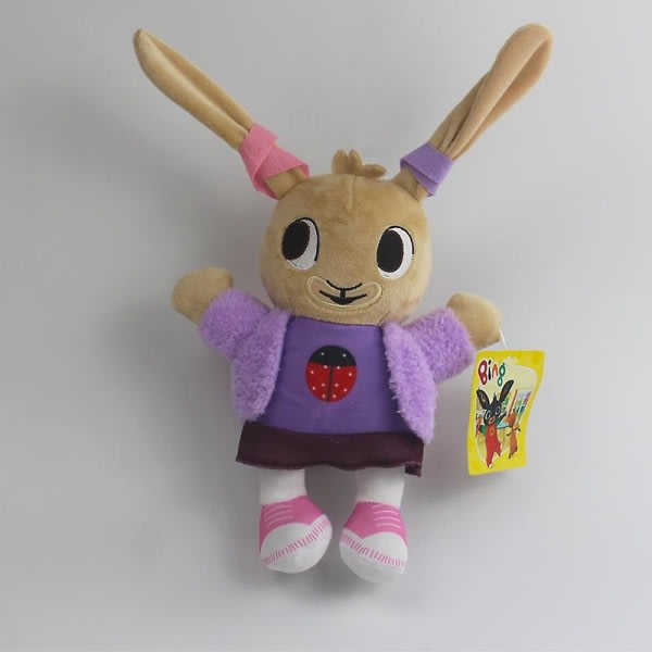 Tecknad Bing Bunny Kanin Docka Fylld bomull Julklapp Plyschleksak för barn Super Mantle Rabbit 20cm